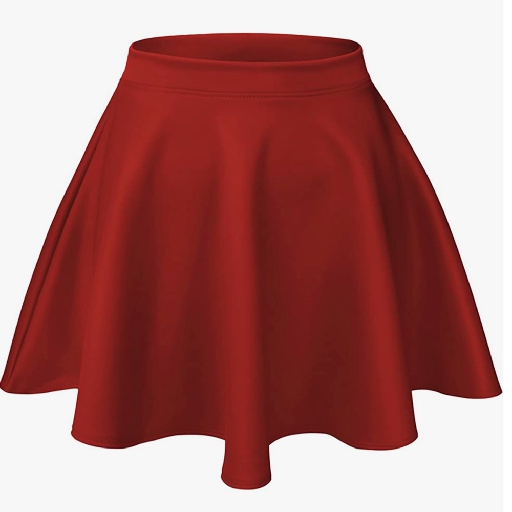 Dark red skirt